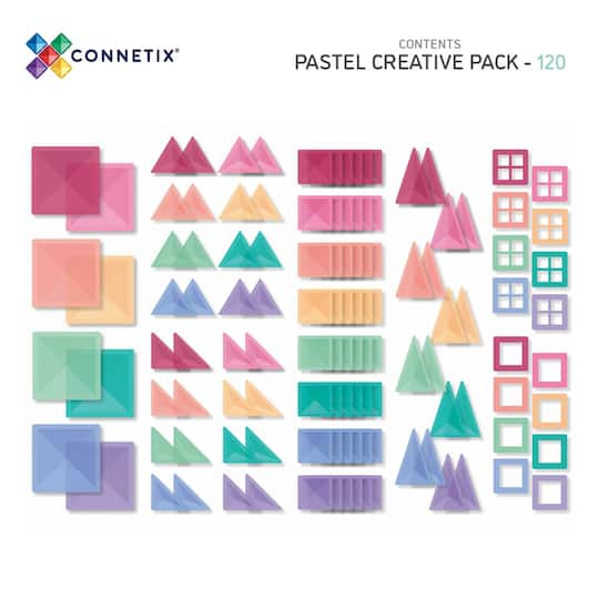 Connetix® Pastel Magnetic Tiles Creative Set